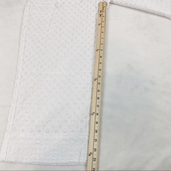 J Crew tie Waist eyelet cropped pants high rise - Picture 3 of 11